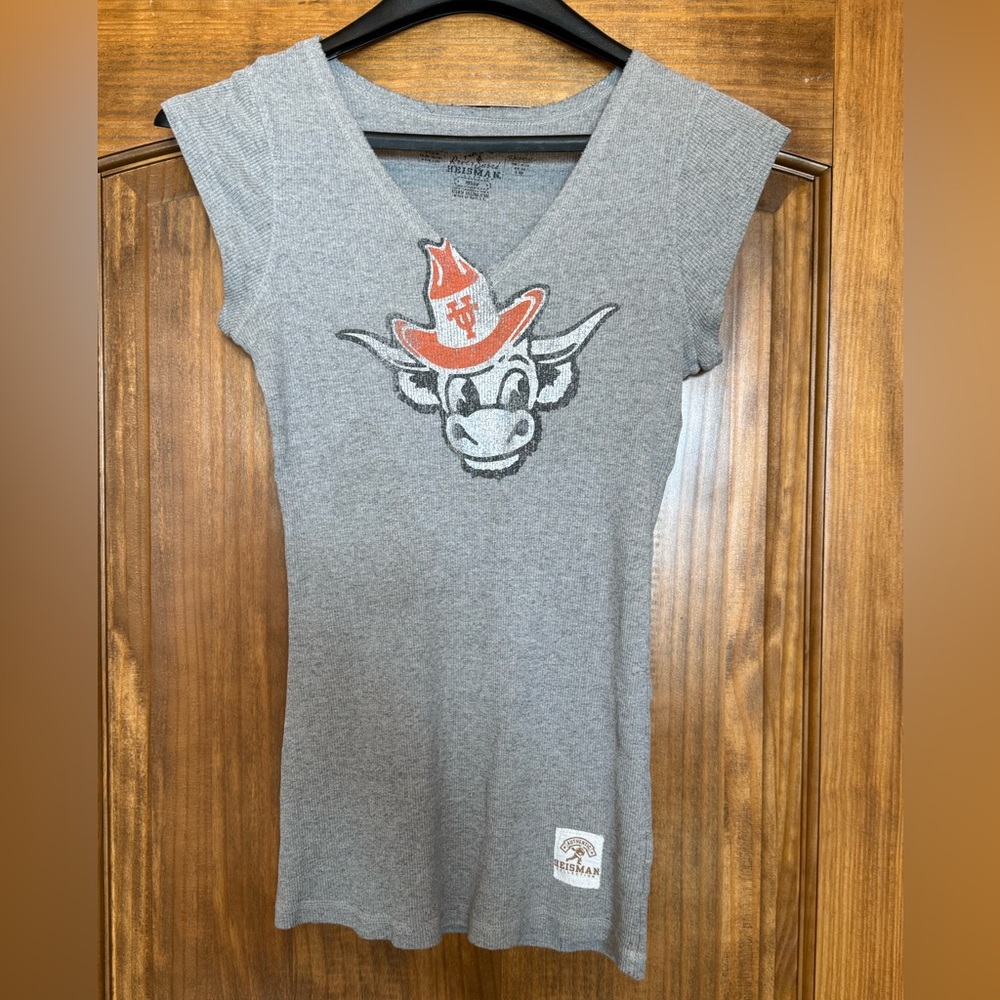 Texas Longhorns Bevo V-Neck Retro Top